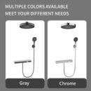 all copper concealed rain shower top spray piano button shelf hot and cold multifunctional shower set al2517