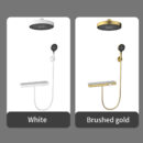 all copper concealed rain shower top spray piano button shelf hot and cold multifunctional shower set al2517