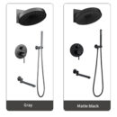 all copper concealed shower set, hotel bathroom, toilet, built in bathroom, black shower, al2315