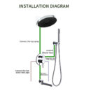all copper concealed shower set, hotel bathroom, toilet, built in bathroom, black shower, al2315