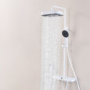 cream wind shower household shower set white rain shower bathroom shower wall mounted digital display shower lm2401