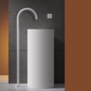 european style villa brass light luxury vertical basin washbasin bathroom hotel hot and cold dual control faucet am2309