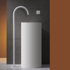 European-style villa brass light luxury vertical basin washbasin bathroom hotel hot and cold dual-control faucet AM2309