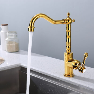 european style faucet retro brass single handle wash basin hot and cold bathroom antique golden basin faucet mt2301