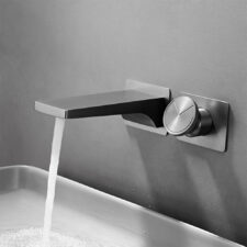 Brass concealed wall-mounted basin faucet gun gray waterfall outlet hot and cold wash face storage faucet AM2303