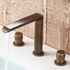 Brass villa split basin washbasin hot and cold dual control antique household Nordic hotel faucet MT2350