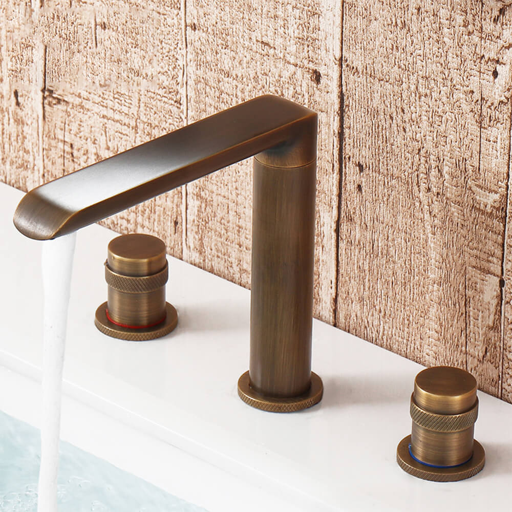 Brass villa split basin washbasin hot and cold dual control antique household Nordic hotel faucet MT2350