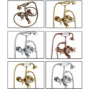 nordic wall mounted brass bathroom antique villa hotel hot and cold light luxury bathtub shower flower sprinkler set gq2302