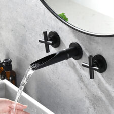 European-style light luxury antique concealed wall-mounted washbasin basin hot and cold dual-control faucet villa copper AM2308