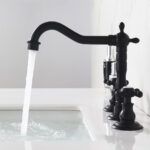 Brass villa split basin washbasin hot and cold dual control antique household Nordic hotel faucet MT2350