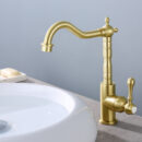 european style faucet retro brass single handle wash basin hot and cold bathroom antique golden basin faucet mt2301
