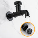 black in wall faucet, four point lengthened washing machine, mop pool, quick opening balcony, brass spout sz2306