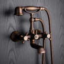 nordic wall mounted brass bathroom antique villa hotel hot and cold light luxury bathtub shower flower sprinkler set gq2302