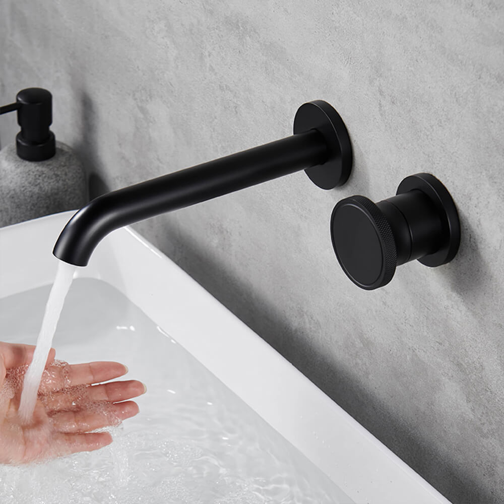 Bathroom concealed basin gray faucet single hot and cold mixing valve concealed wall faucet AM2302