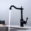 european style faucet retro brass single handle wash basin hot and cold bathroom antique golden basin faucet mt2301
