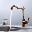european style faucet retro brass single handle wash basin hot and cold bathroom antique golden basin faucet mt2301
