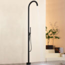 outdoor stainless steel shower column villa courtyard pool side vertical faucet hot and cold shower column shower set hw2501