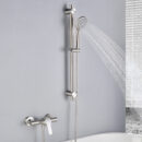 brushed stainless steel shower set, bathing shower head with lifting rod, portable shower set zy1005