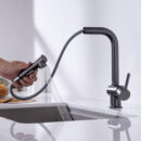kitchen pull out faucet stainless steel hot and cold sink sink sink household faucet cf2402