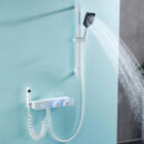 shower set, digital display gun, gray hot and cold faucet, bath set, bathroom rain shower head with spray gun lm2504