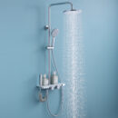 household shower set bathroom hot and cold water faucet wall mounted fine copper shower with spray gun lm2510