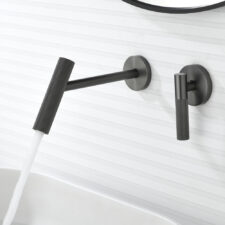 Brass simple embedded concealed basin faucet bathroom cabinet washbasin hot and cold basin faucet AM2504