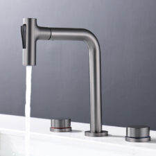 Split-type flushable basin faucet basin hot and cold dual-control wash basin faucet FT2501