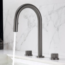 Brass drawable basin faucet bathroom cabinet washbasin shampoo hot and cold dual-control wash faucet FT2502