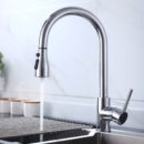 brass kitchen faucet hotel household hot and cold rotatable dishwashing basin pull out faucet ct2004