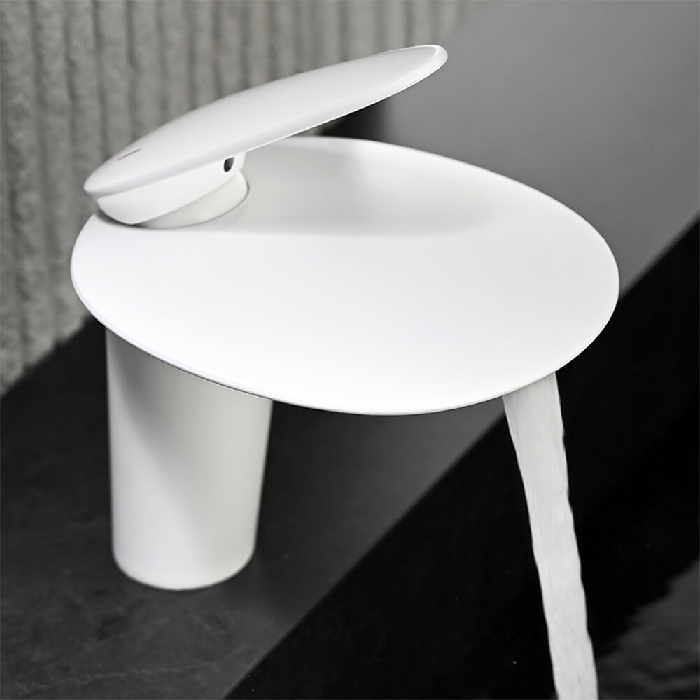 White faucet bathroom full copper cream wind bathroom hot and cold water household basin faucet MT2525