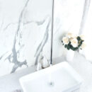 brass ceiling water drop wash basin faucet art vertical hot and cold basin faucet mp1002