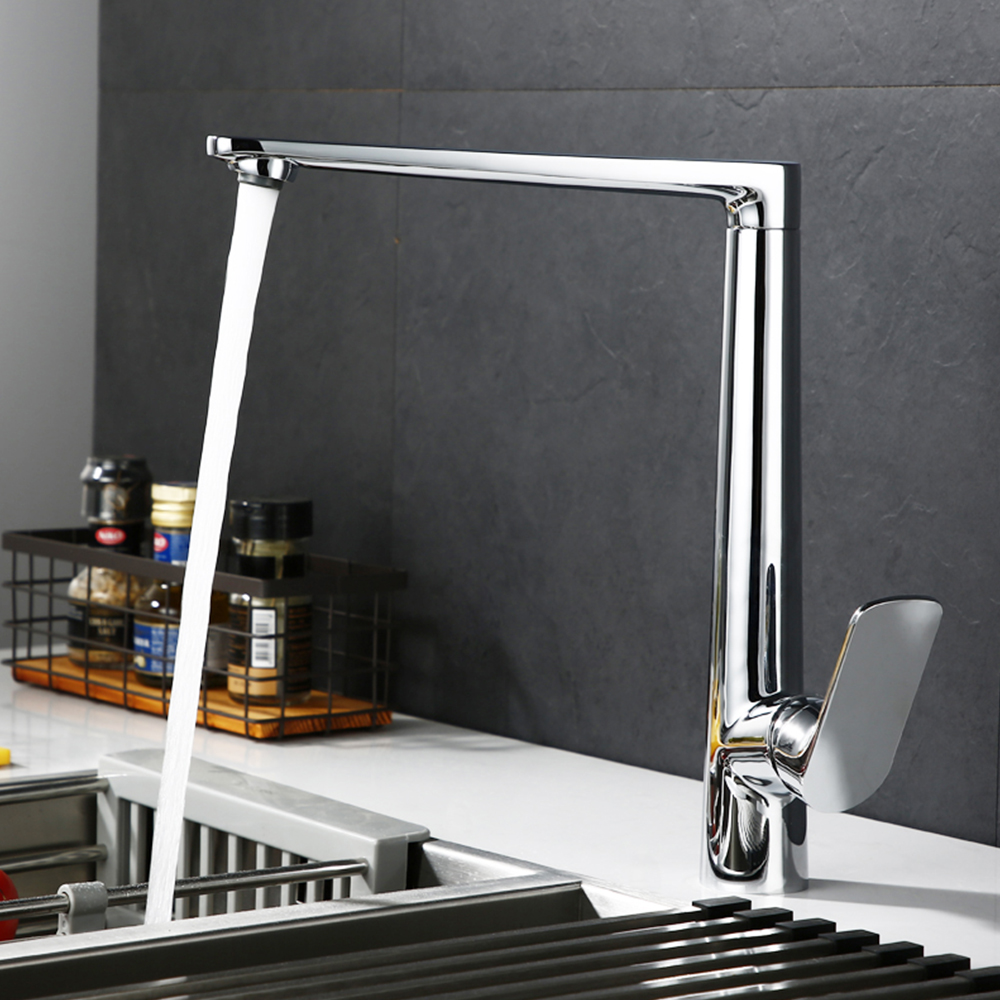 Nordic style brass black household kitchen faucet hot and cold water rotatable kitchen sink faucet CT2001