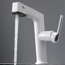 Brass pull-out basin faucet bathroom cabinet hot and cold wash faucet upwelling water freely switch MT2532