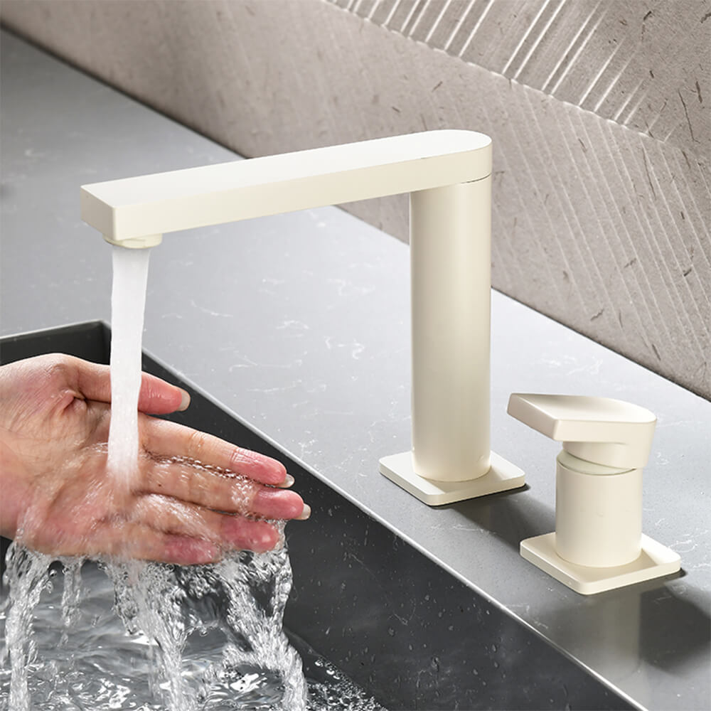 Brass vanity double-hole basin faucet bathroom toilet hot and cold dual-control basin faucet FT2507