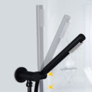 black in wall brass concealed shower set embedded buried wall hot melt bath set al1053