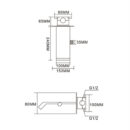 brass concealed digital display basin faucet in wall hotel household wall out washbasin faucet mp2004