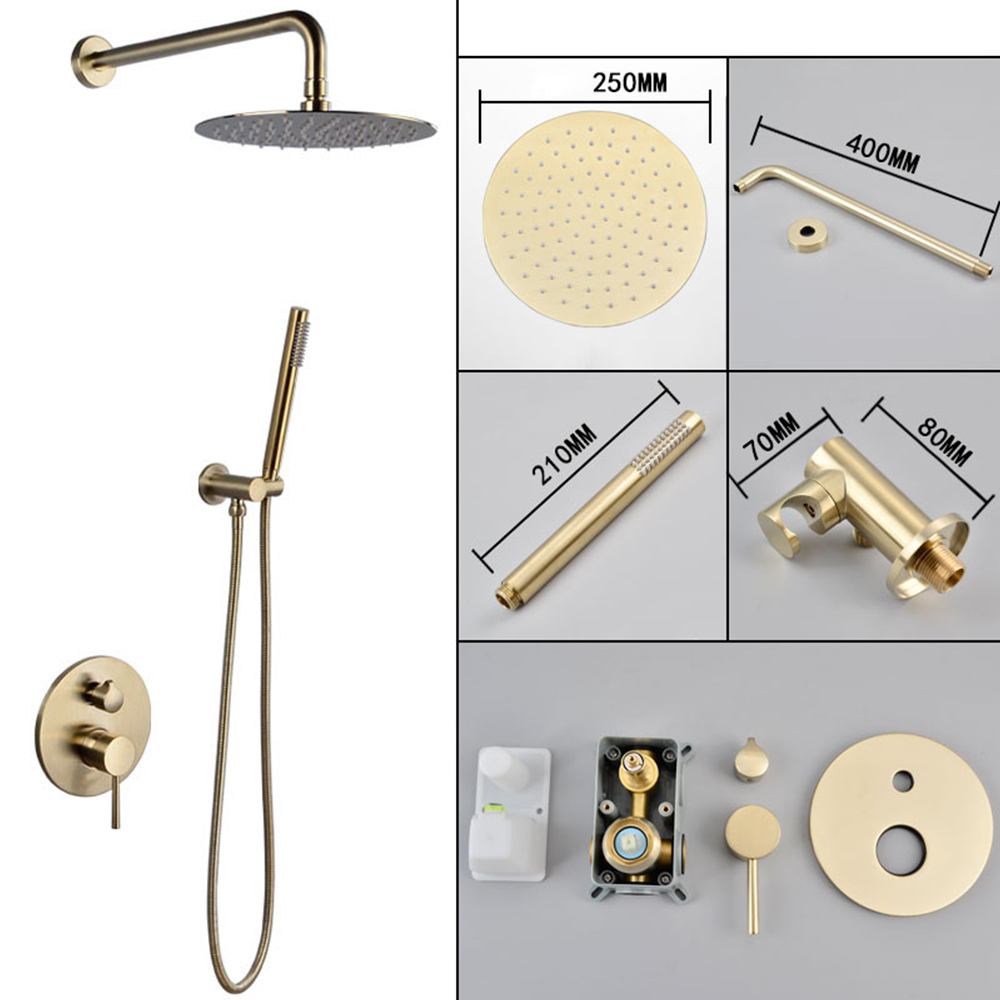 Two-function brushed gold-ordinary side tube