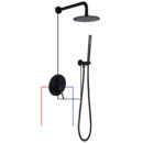 black in wall brass concealed shower set embedded buried wall hot melt bath set al1053