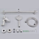 brushed stainless steel shower set, bathing shower head with lifting rod, portable shower set zy1005