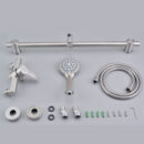 brushed stainless steel shower set, bathing shower head with lifting rod, portable shower set zy1005
