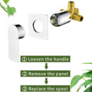brass concealed waterfall faucet hot and cold household bathroom washbasin sink basin faucet am1026