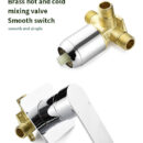 brass concealed waterfall faucet hot and cold household bathroom washbasin sink basin faucet am1026