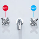 brass concealed split double handle basin faucet in wall hot and cold concealed wall outlet faucet am1025