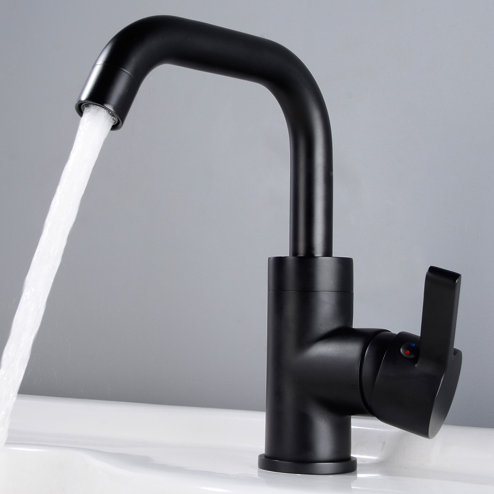 Bathroom brass basin faucet black gold above counter basin hot and cold water faucet set MT1002