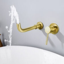 Brass concealed faucet hotel bathroom hot and cold water embedded basin faucet AM1002