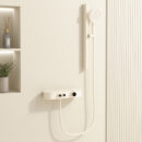 brass bathroom simple shower set with shelf can be raised and lowered hot and cold rain shower faucet zy2502