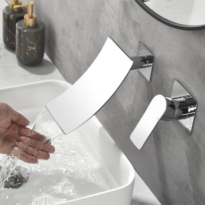 brass concealed waterfall faucet hot and cold household bathroom washbasin sink basin faucet am1026