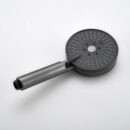 gray brass shower set, wall mounted, lifting, multi function hot and cold rain shower, big top spray lm2522