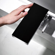 Hotel stainless steel hot and cold basin storage faucet light luxury bathroom cabinet splash-proof wash faucet MT2538