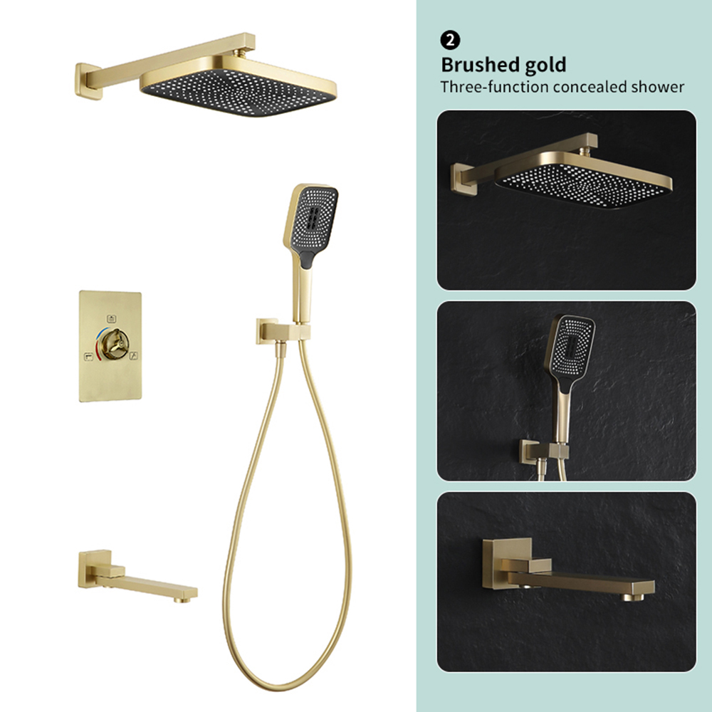 Square brushed gold